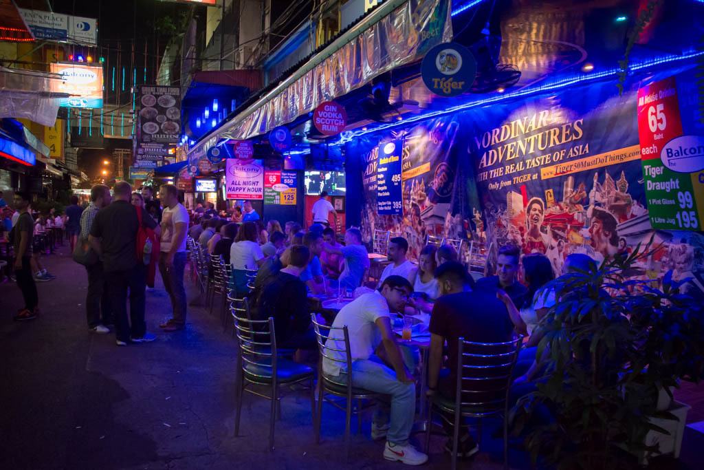 Bangkok's Gay Street... Ladyboys abound!