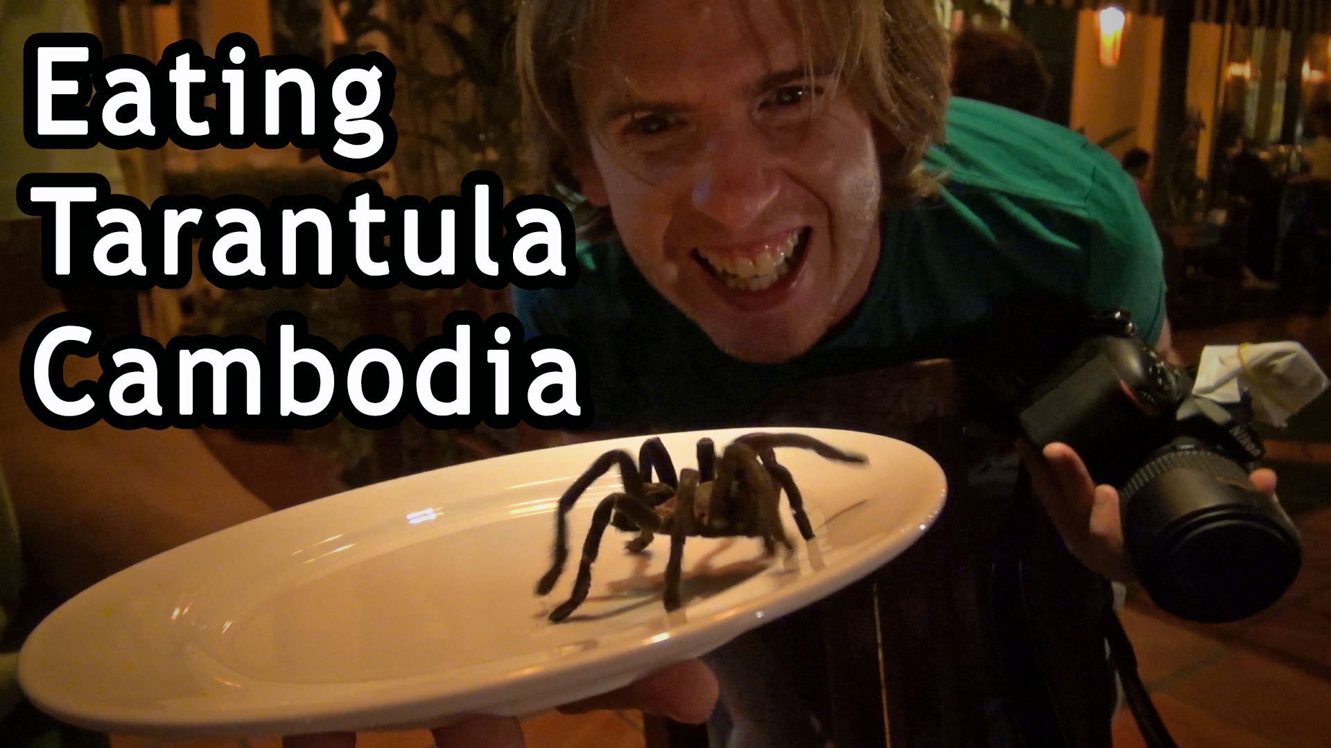 Eating Tarantula in Phnom penh Cambodia