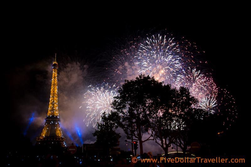 Bastille Day Fireworks, Eiffel Tower, Paris