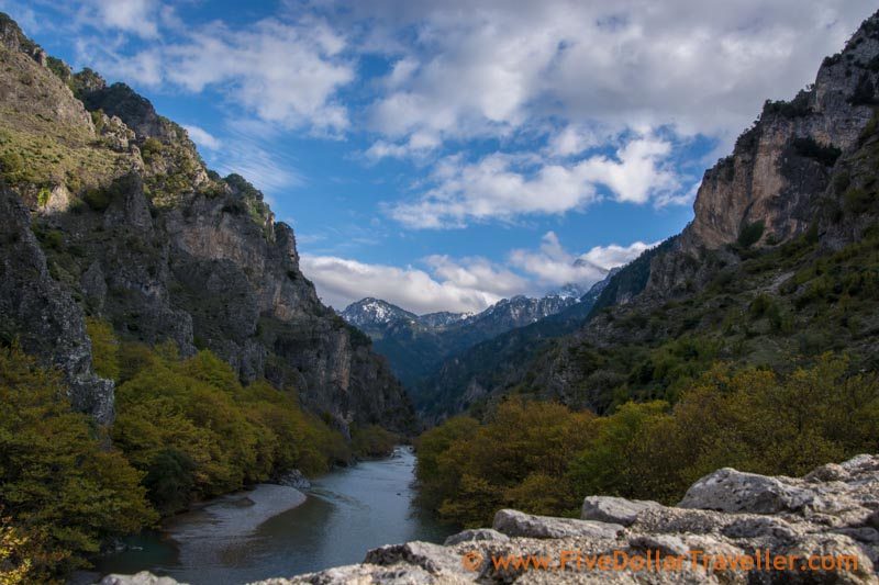 Unexplored Greece: View from the top of the Konitsa Bridge, Epirus