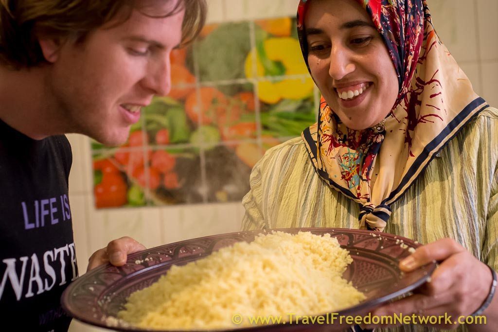 couscous origin / couscous history - Making couscous from scratch in Essaouira Morocco