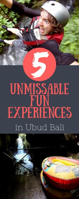 Ubud isn't all just about yoga and temples. These our Top 5 Fun Experiences to be had in Ubud. Food Fun & Adventure in Ubud Bali.
