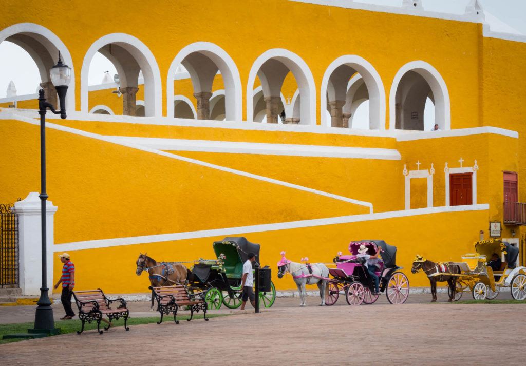 Izamal Mexico - The Yellow City - Horse Carriage rides around the city