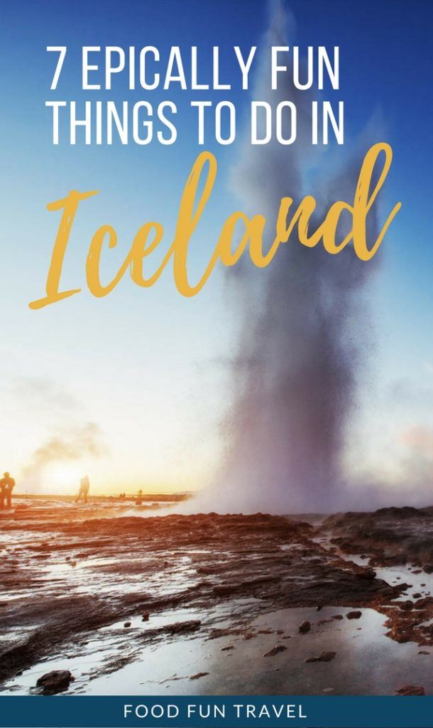 7 Epically Fun Things To Do In Iceland: Ice Caves of Vatnajökull, Strokkur Geyser, Blue Lagoon, Jokulsarlon Glacier Lagoon and more...