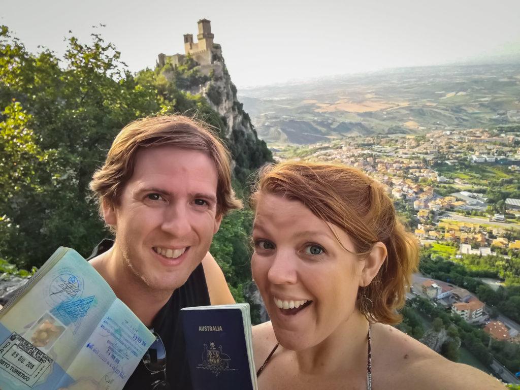 Day trips from Bologna - San Marino passport Stamp