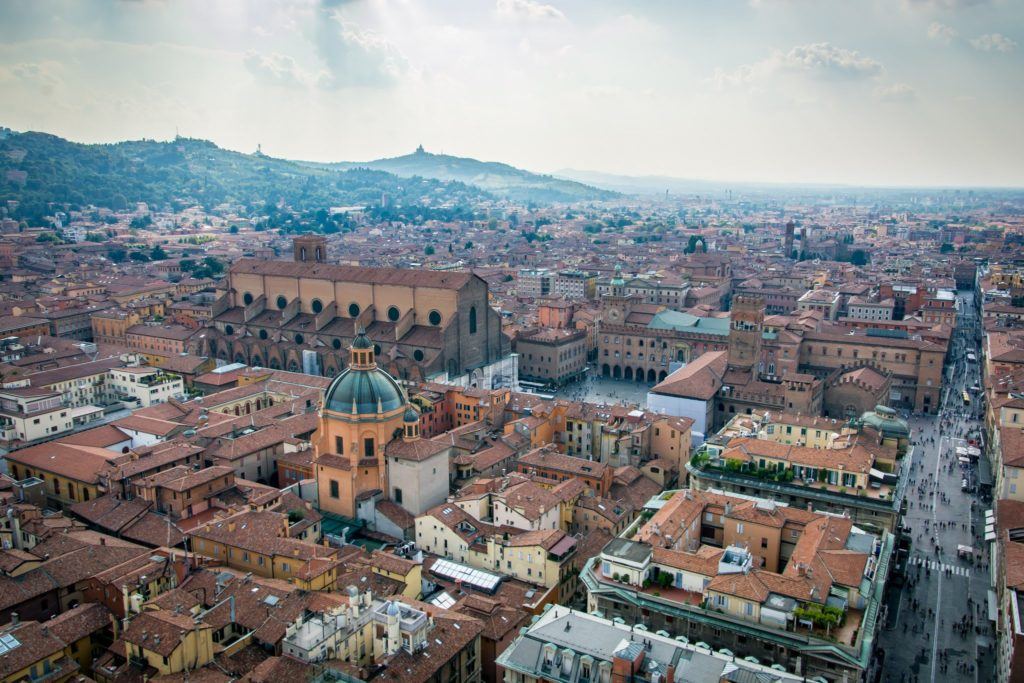 Top Things To Do In Bologna Italy: View Of Bologna From the top of Asinelli Tower