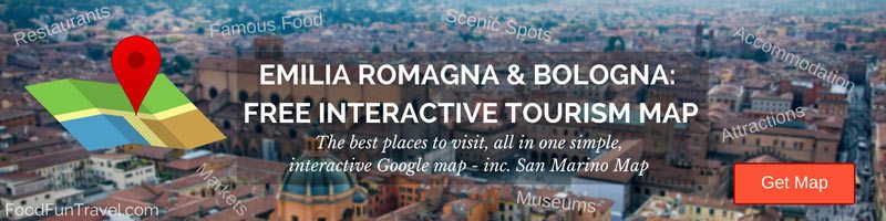 MAP: Emilia Romagna Map: Bologna, Parma, Modena, Rimini, San Marino | Interactive Tourist Map