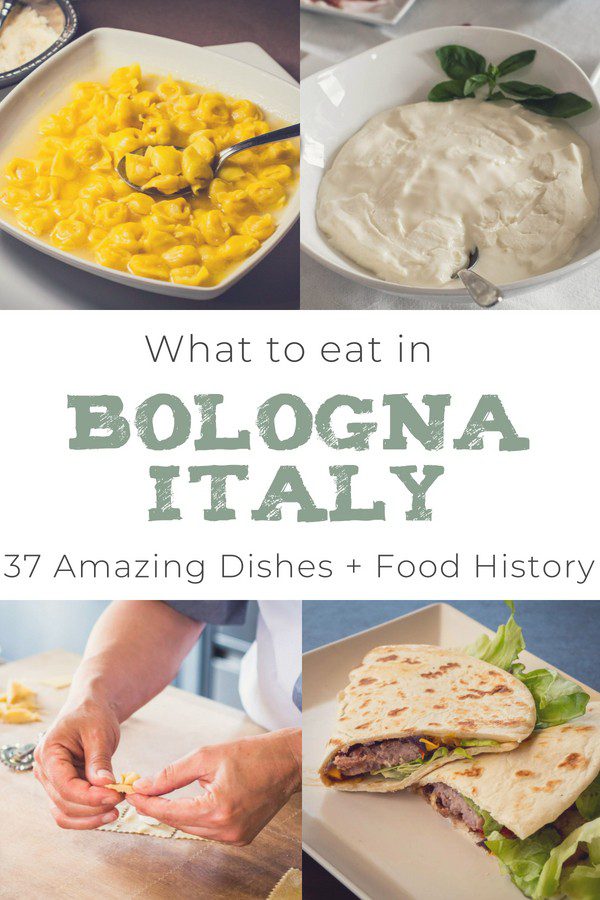 Bologna Food: What to eat in Bologna Italy | 37 Amazing Dishes + Food History. Try the best Bologna food. Learn what to eat in Bologna, Emilia Romagna, Italy. The famous Bologna Ham, fresh pasta varieties, wine and food history.