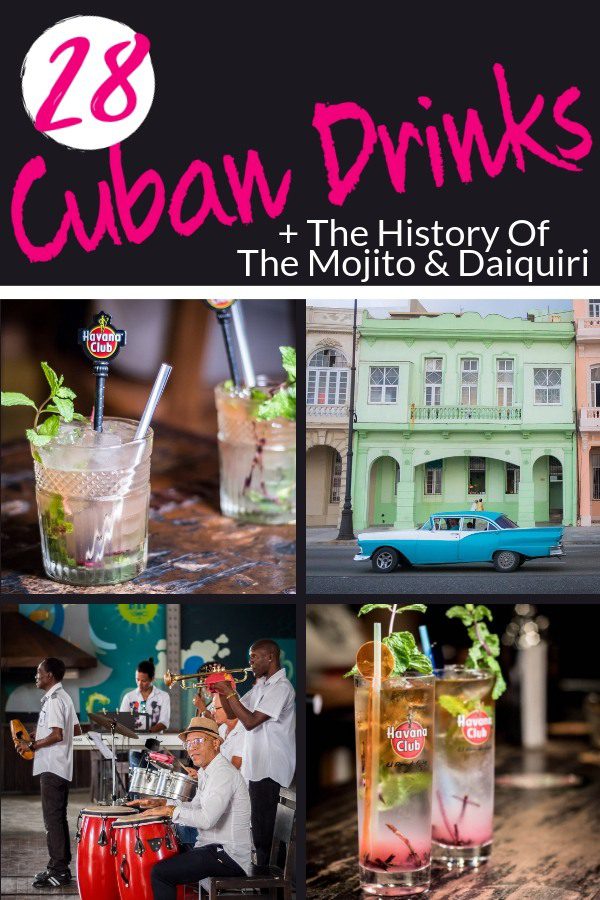 Cuban Drinks: We list all of the most popular, inc. Cuban Cocktails, Cuban Beer and Cuban Drinks non alcoholic. Also, the history of the Mojito & Daiquiri