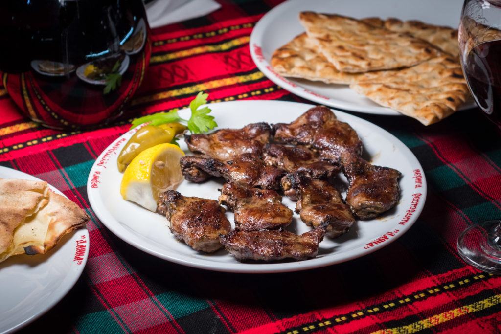 Grilled Duck Hearts (Plovdiv Bulgaria)