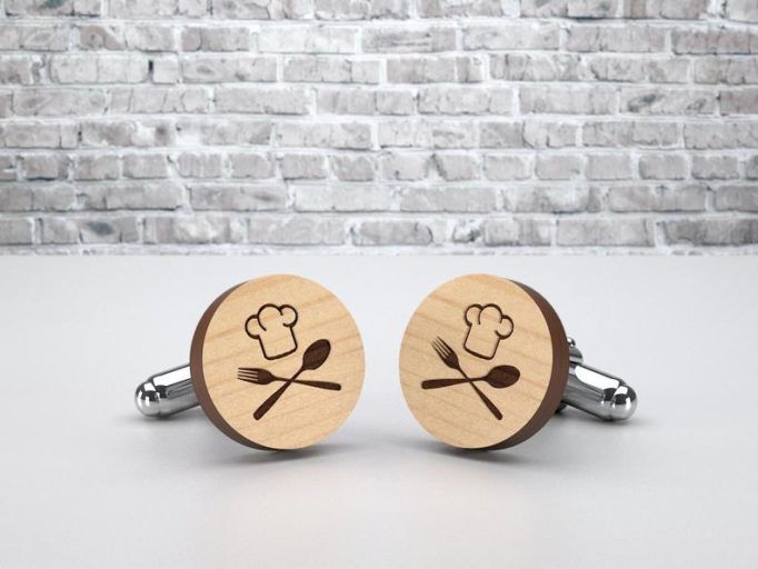 Custom Cufflinks - food gifts for men - cooking gifts for him