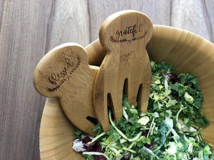 personalized salad tosser - unique food gifts - gourmet food gifts