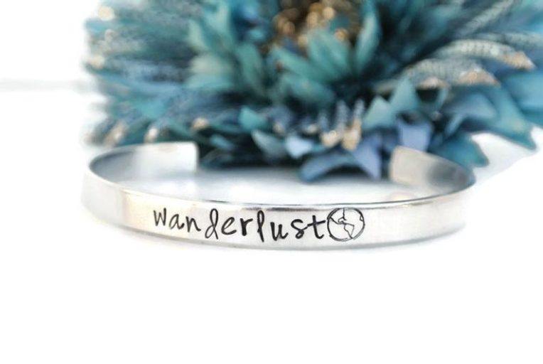 wanderlust bracelet - female travel gifts for her