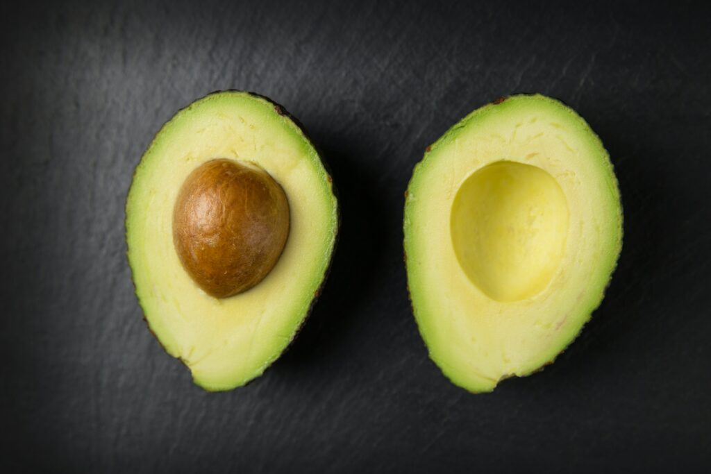 <img src=" healthy fats" alt=" avocados cut open in half">