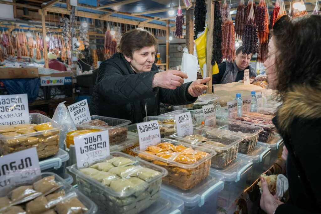 Georgian Cheese - Municipal Market Telavi Georgia
